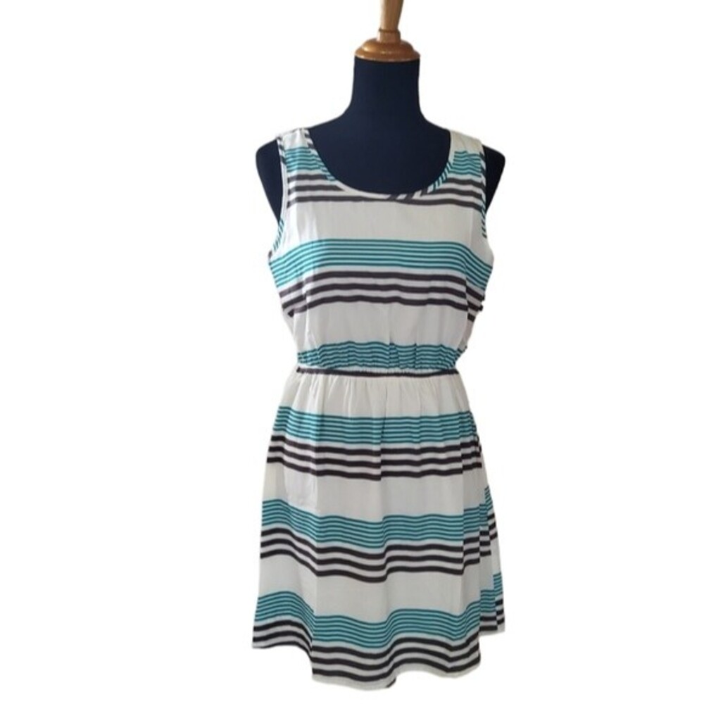 Pink Owl Cutout Striped Sleeveless Dress Size M New